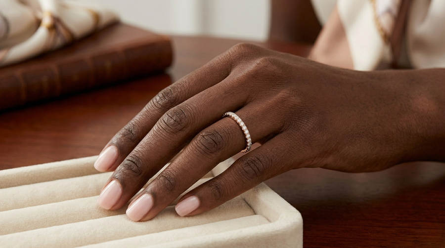 14K Rose Gold Lab Diamond Ring