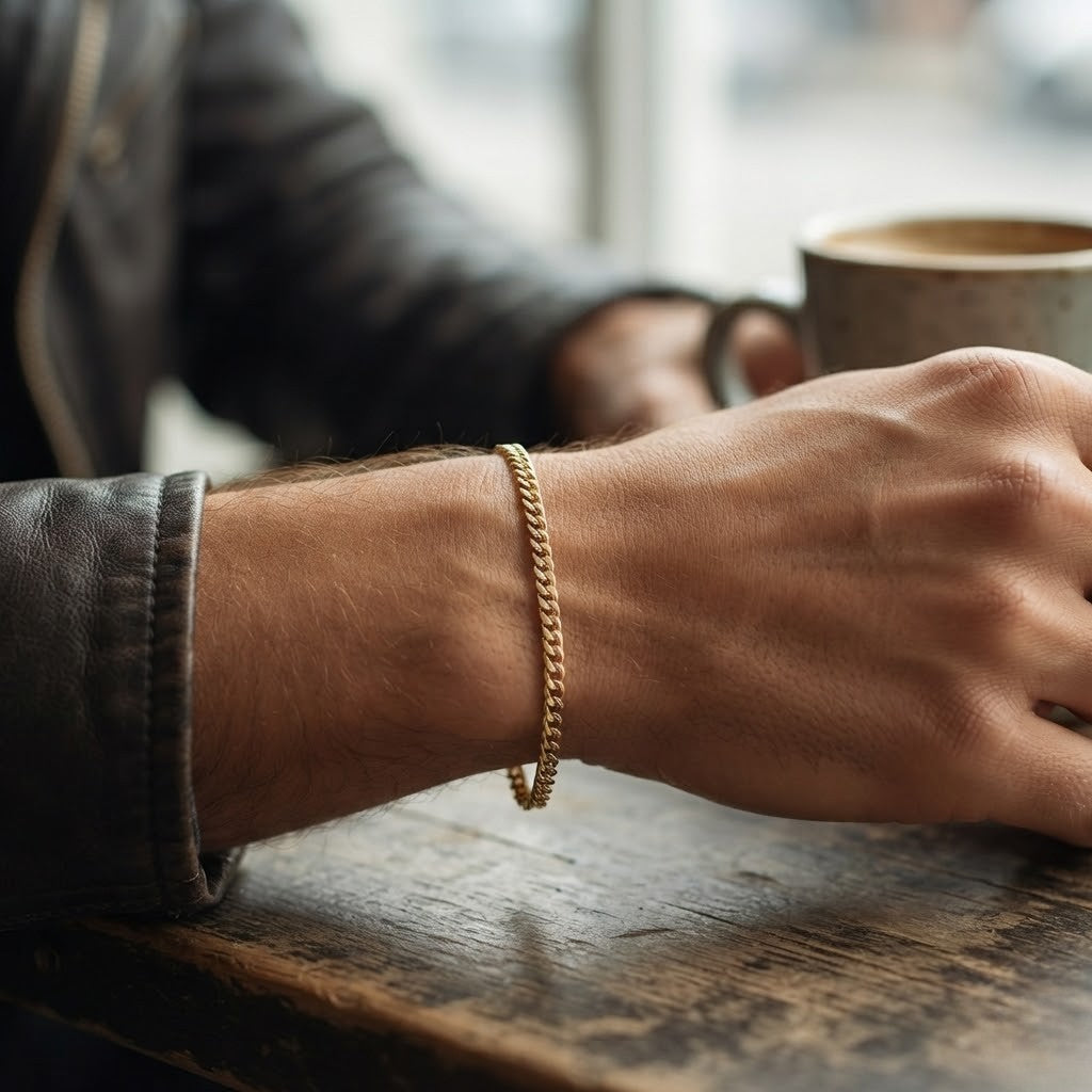 Cuban Bracelet 5mm (Gold)