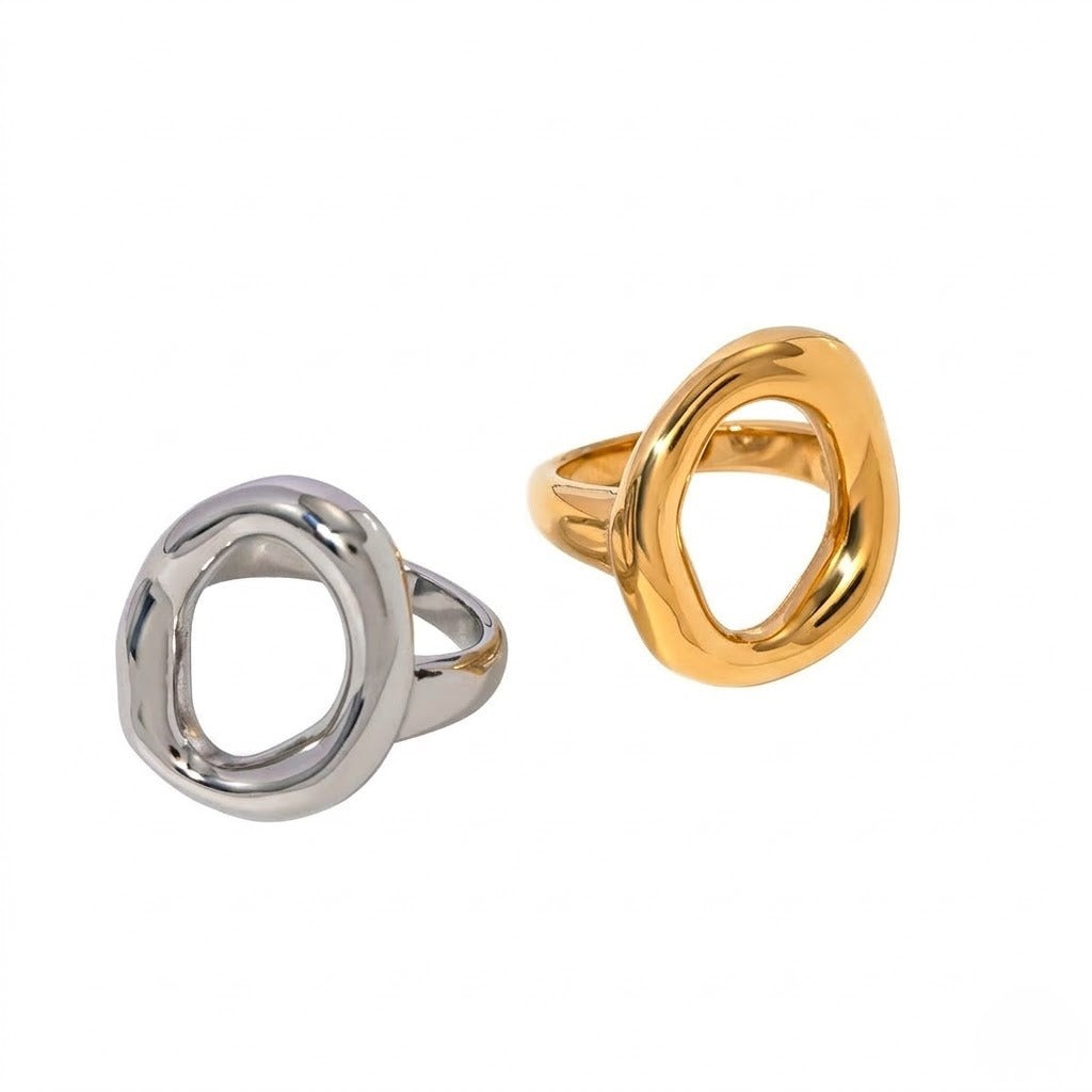 Hollow Oval Statement Ring