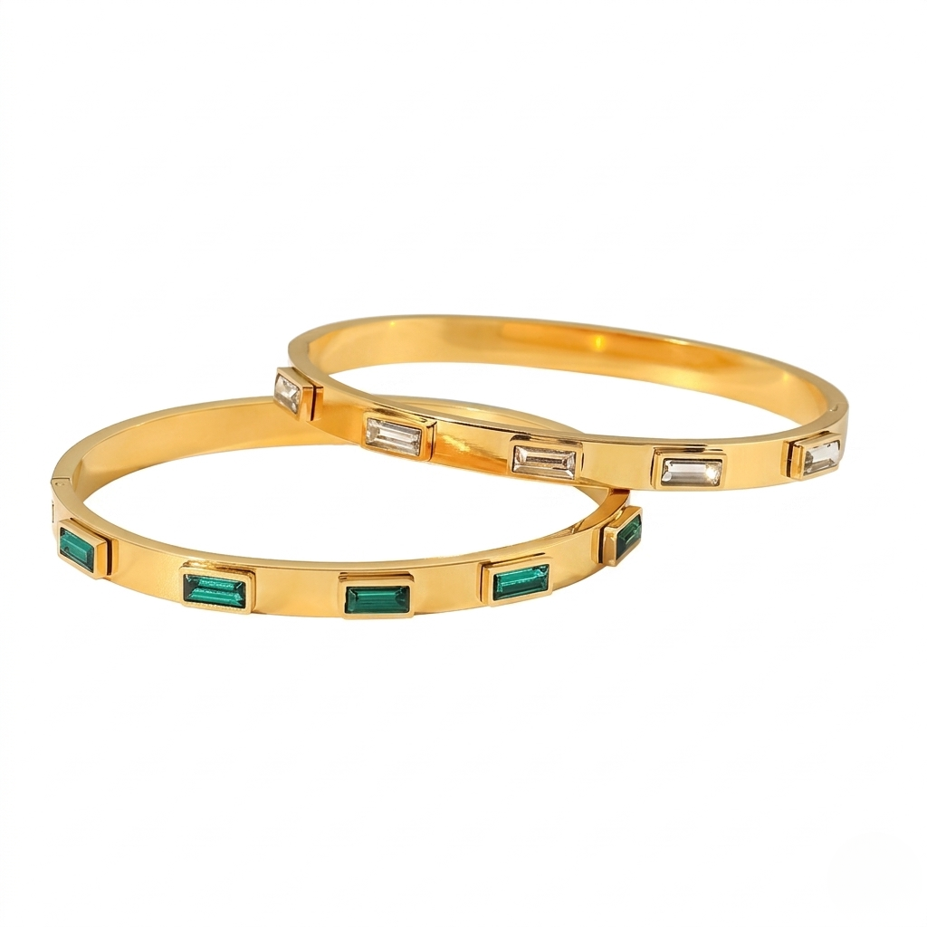 Bangle — Emerald Bangle Set by J.Collins