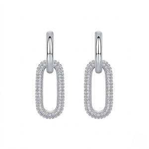 Oval Link Drop Earrings