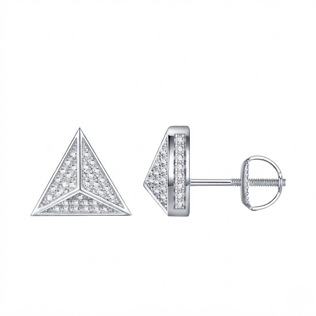 Triangle S925 Crystal Stud Earrings