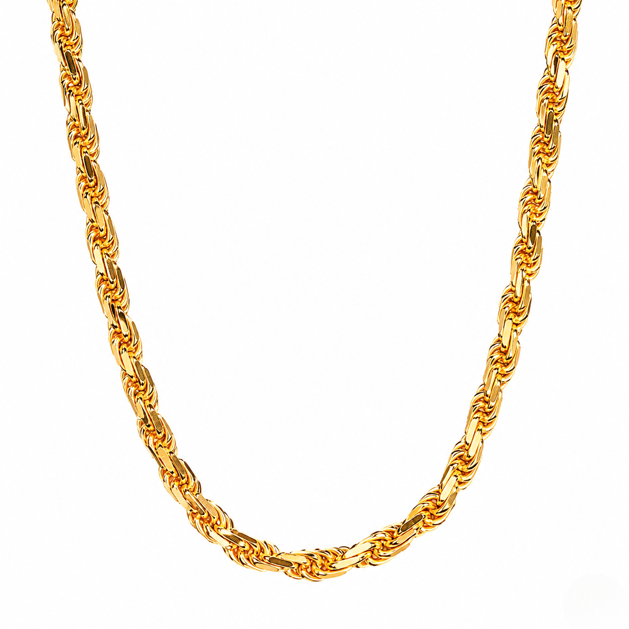 6mm Iced Clasp Rope Necklace
