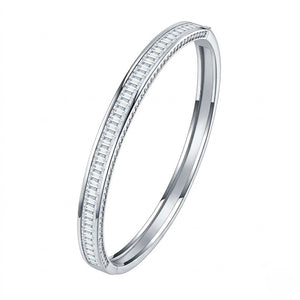 Channel Set Hinged Bangle