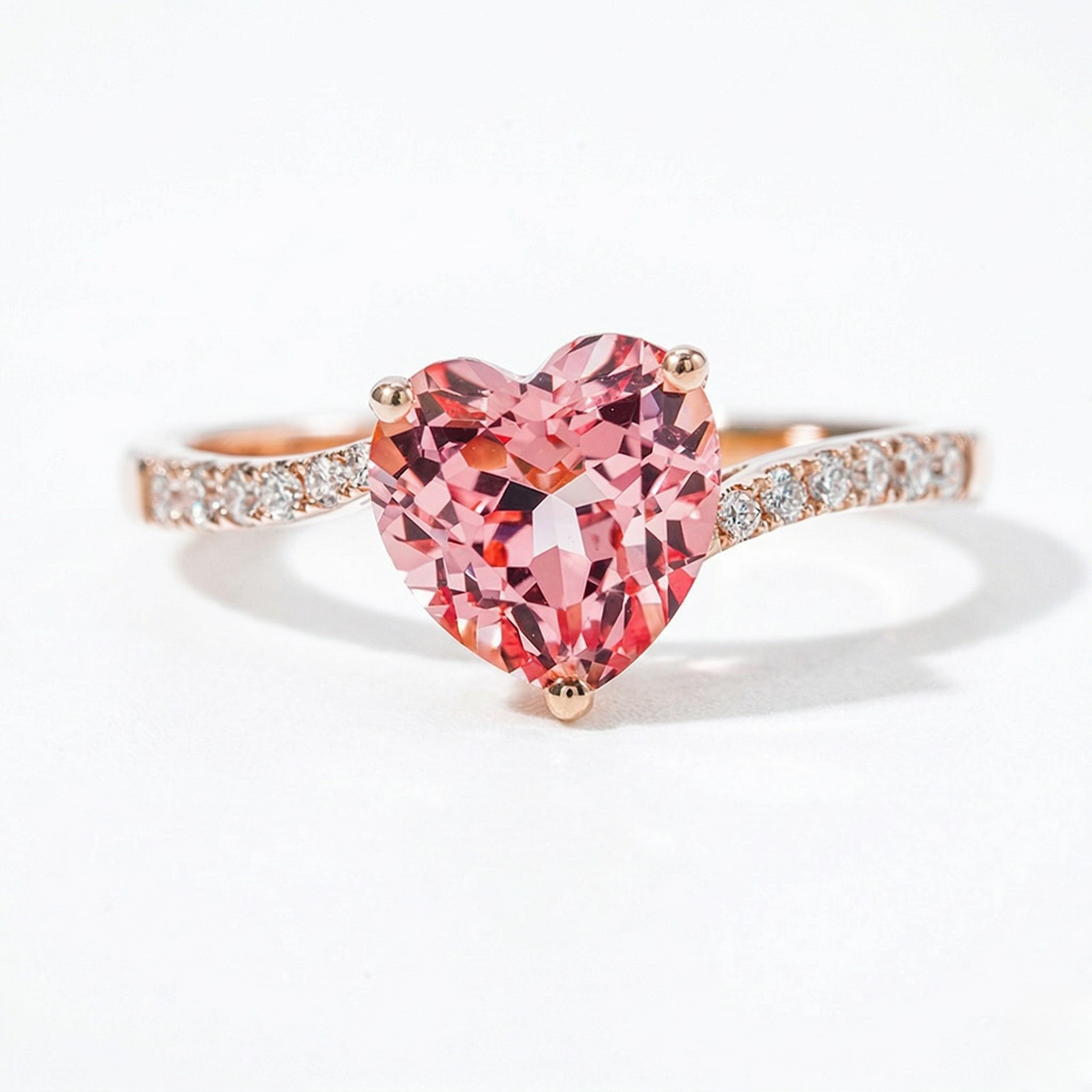 Gold ring — 18K Rose Gold Lab Color Gemstone Ring-1 by J.Collins