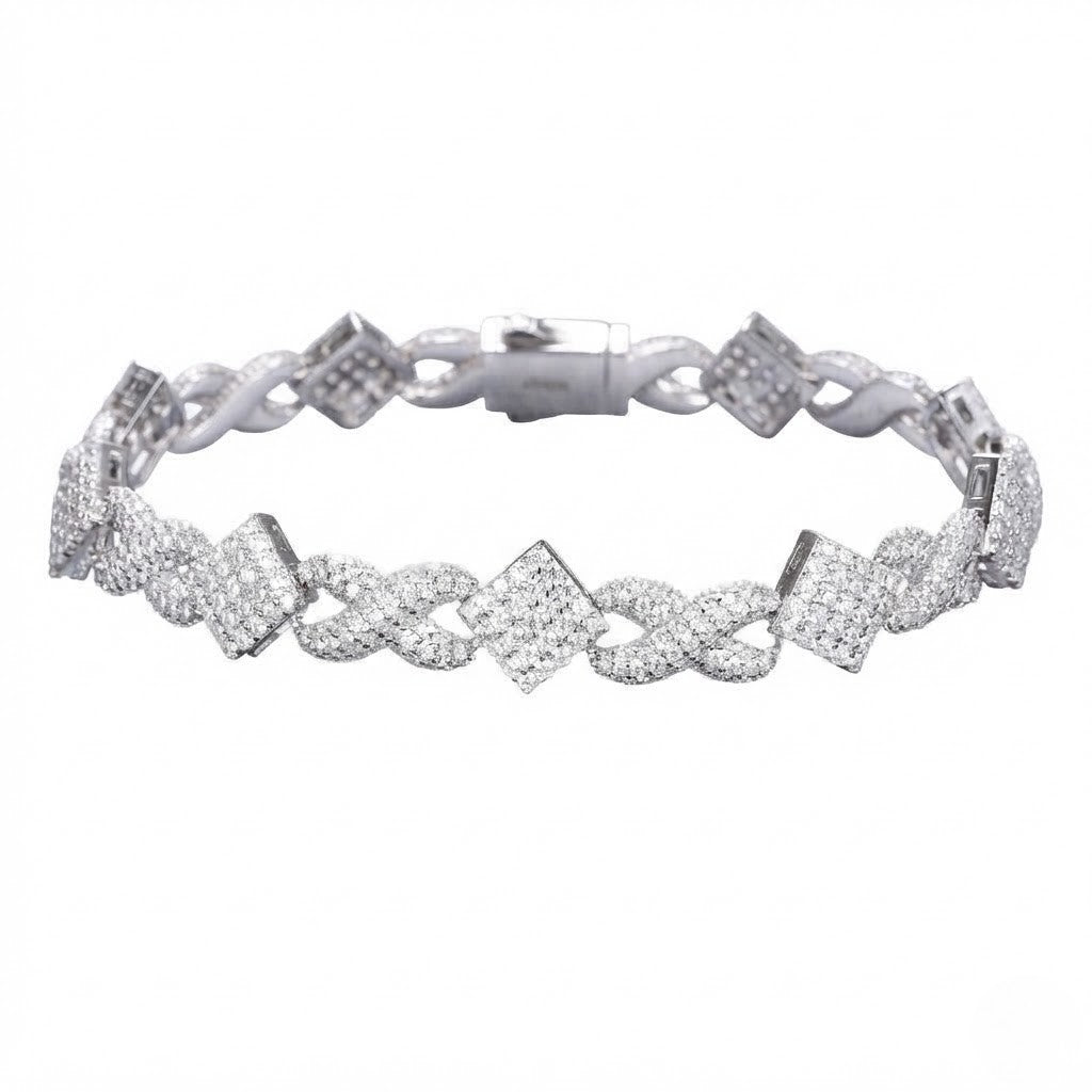 11mm Iced Out Cuban Link Moissanite Bracelet