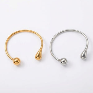 Sleek Dewdrop Open Bangle