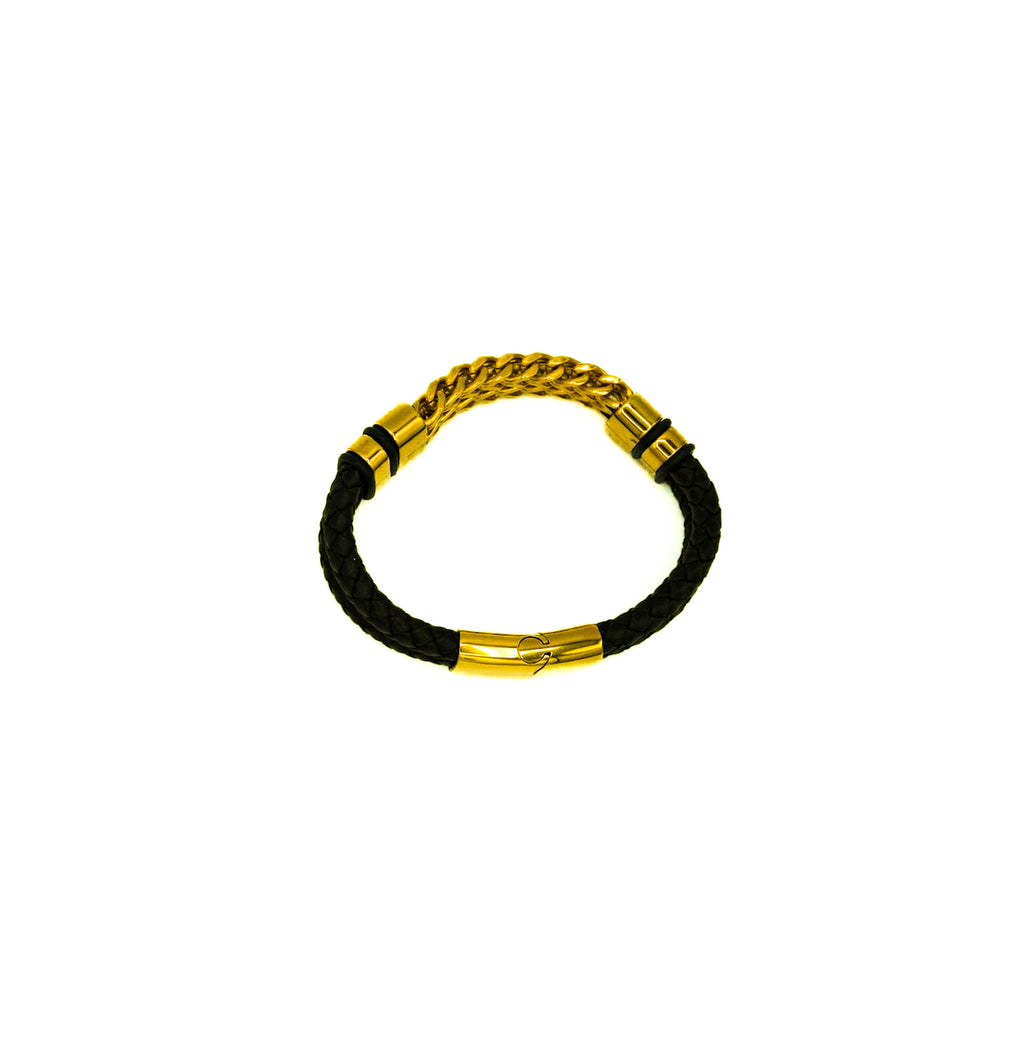 Vanguard Chain Leather Bracelet
