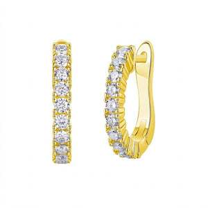 Moissanite VVS Diamond Huggie Earrings