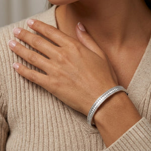 Channel Set Hinged Bangle