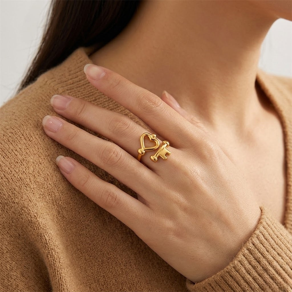Sweetheart Key Motif Ring