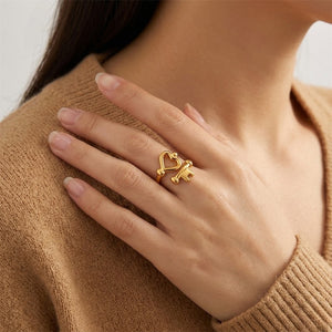 Sweetheart Key Motif Ring