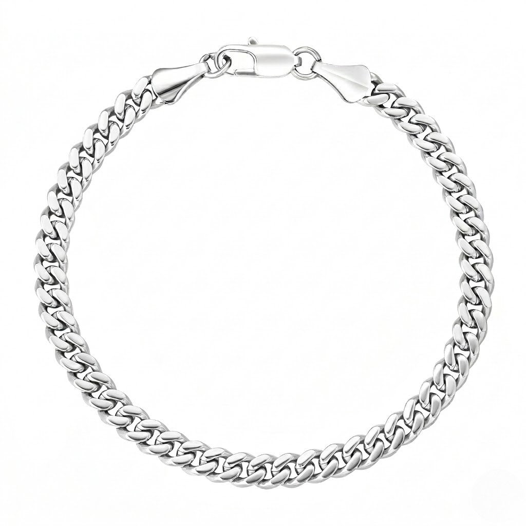 Cuban Bracelet 4mm (Silver)