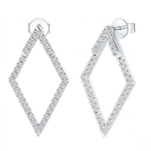 Geometric Kite Moissanite Earrings