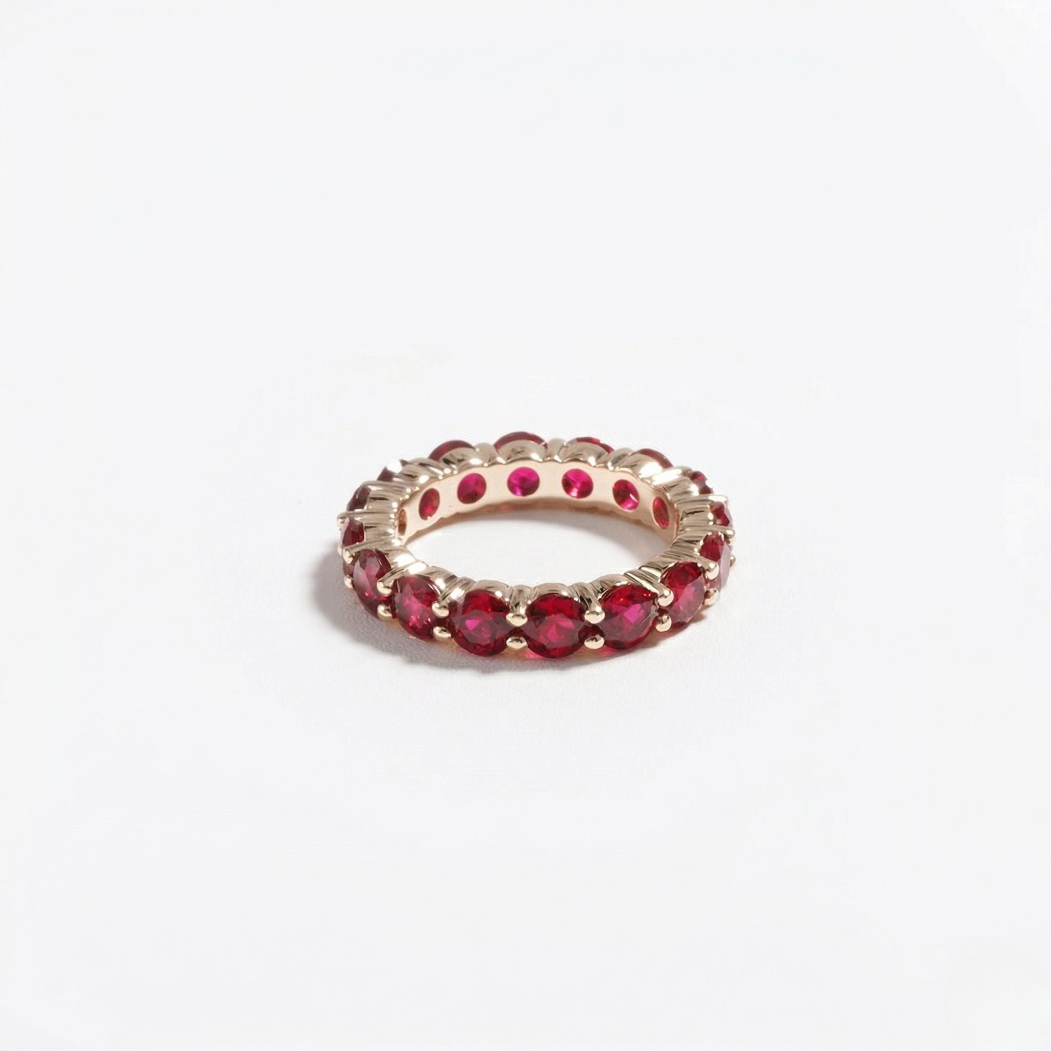 Gold ring — 14K Yellow Gold Lab Ruby Ring by J.Collins