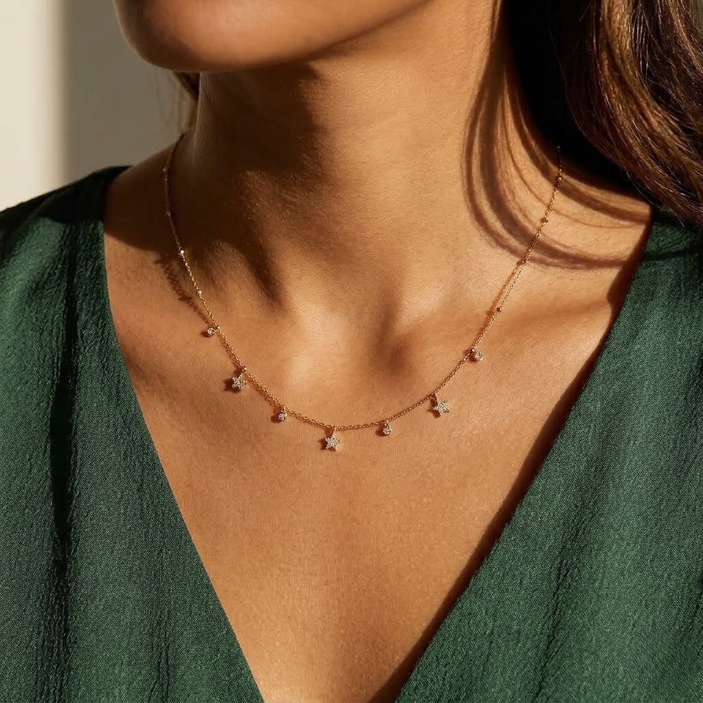 Multi-Charm Starburst Necklace