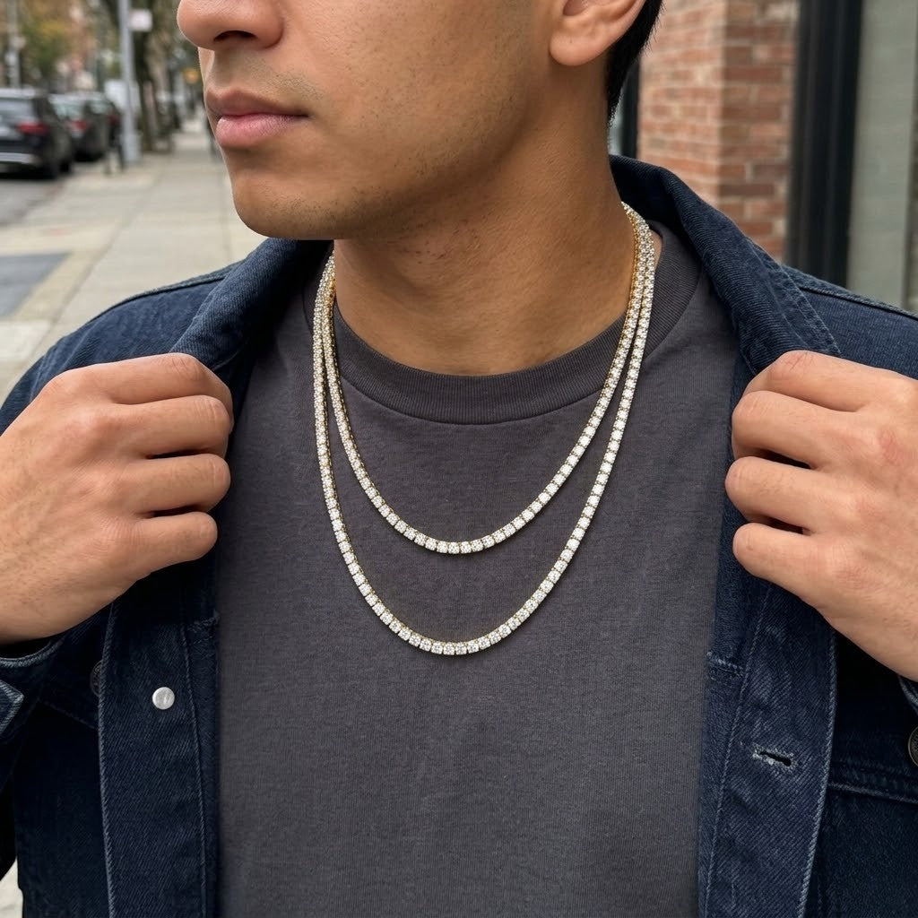 Classic Moissanite VVS Diamond Tennis Chain