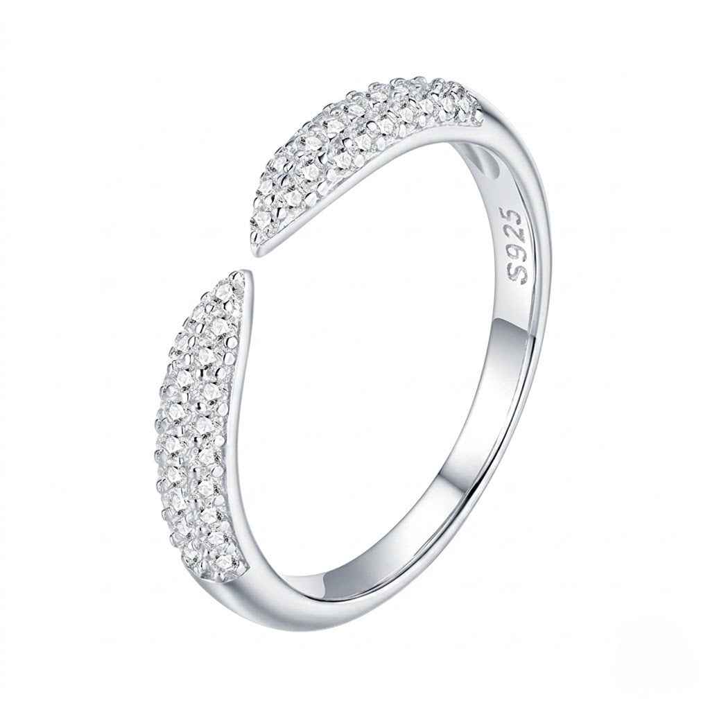 Sparkling Crescent Ring