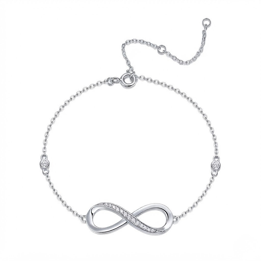 Infinity Moissanite Link VVS Bracelet