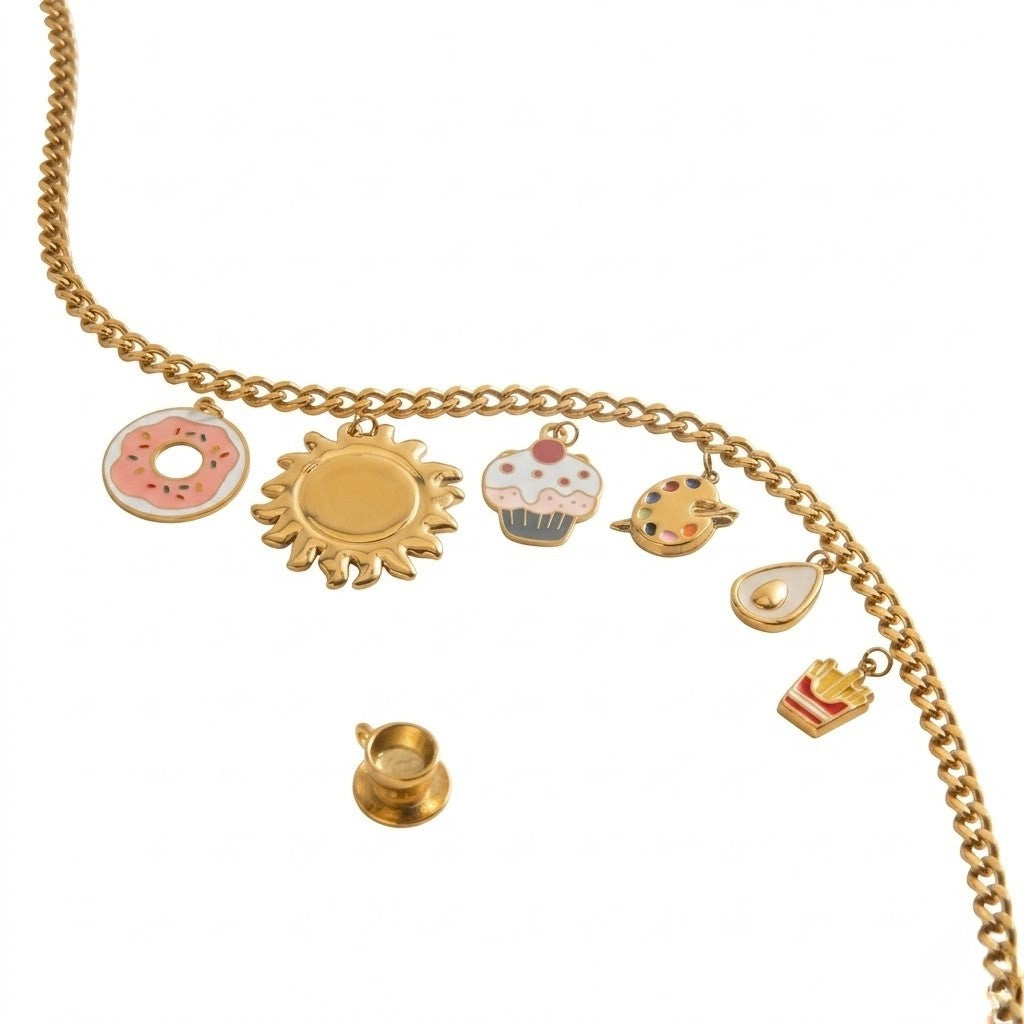 Charm Curb Chain Necklace