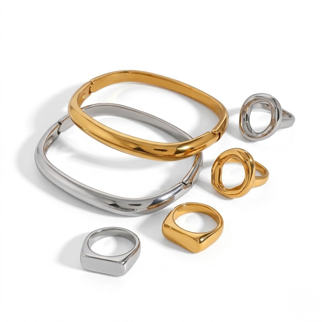 Oval Hinged Bangle Bracelet