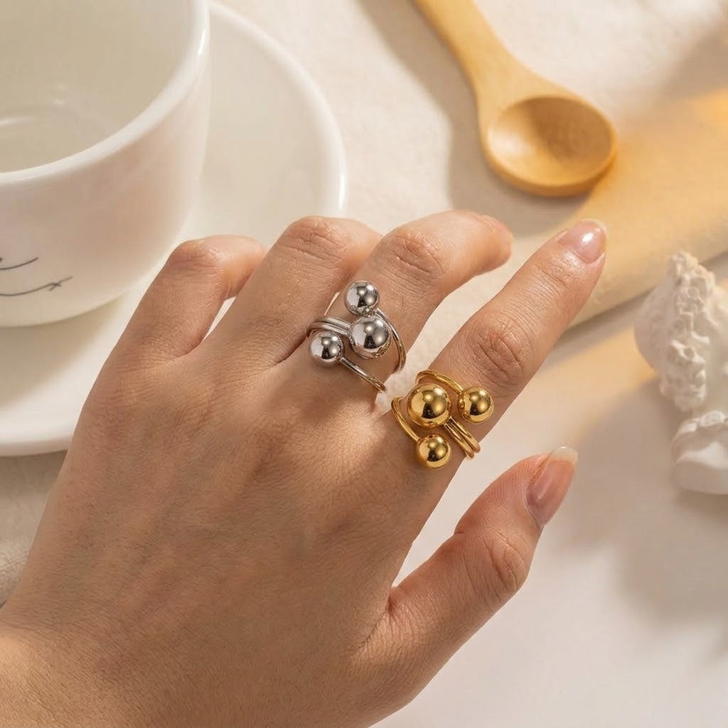 Multi Sphere Wrap Ring