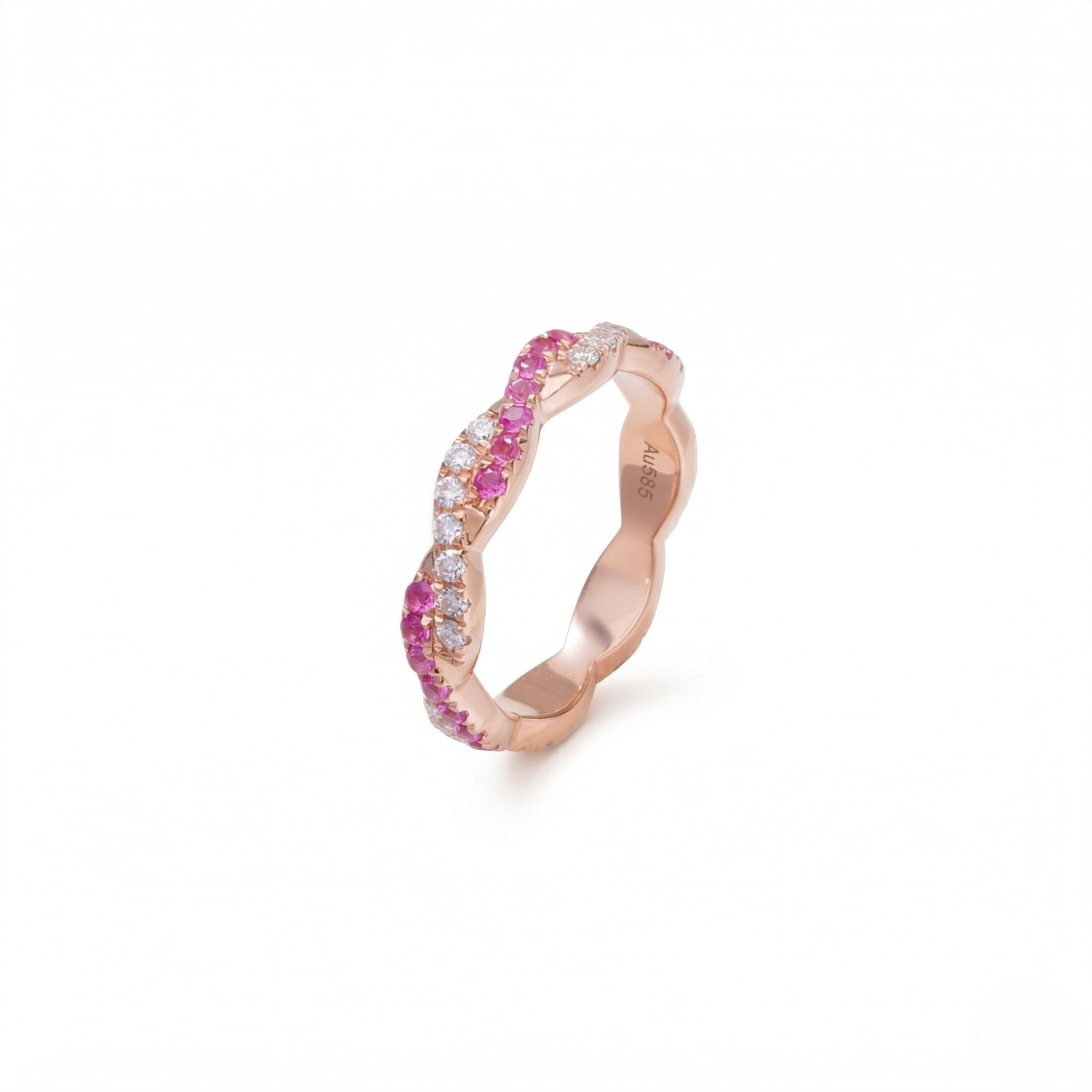 Gold ring — 14K Rose Gold Lab Ruby Ring by J.Collins