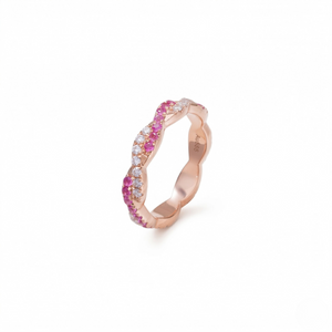 Gold ring — 14K Rose Gold Lab Ruby Ring by J.Collins