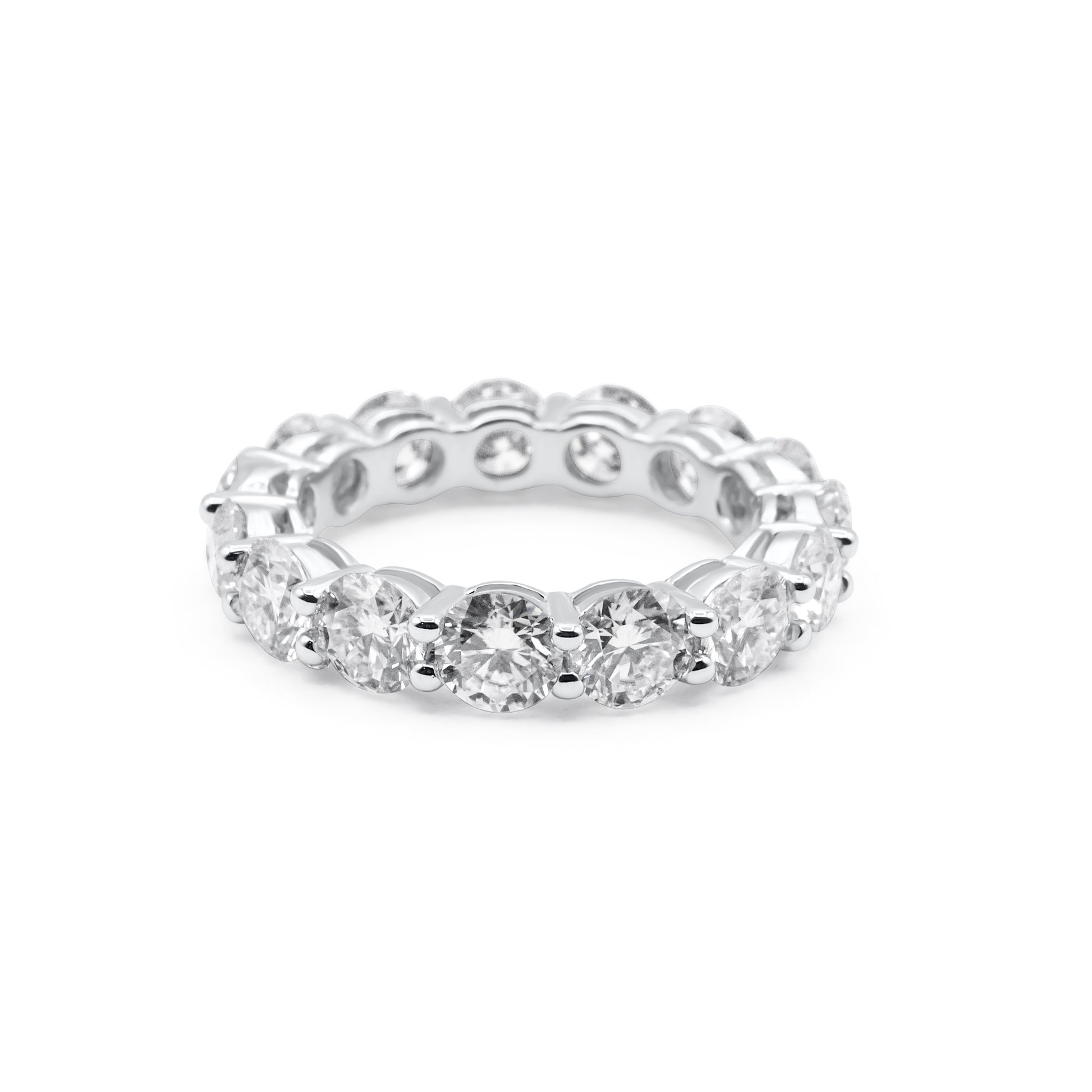 Silver ring with multiple gemstones on a white background-Aurora-Ring-JCollins Jewelry