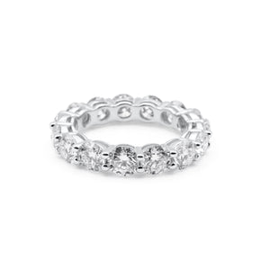 Silver ring with multiple gemstones on a white background-Aurora-Ring-JCollins Jewelry