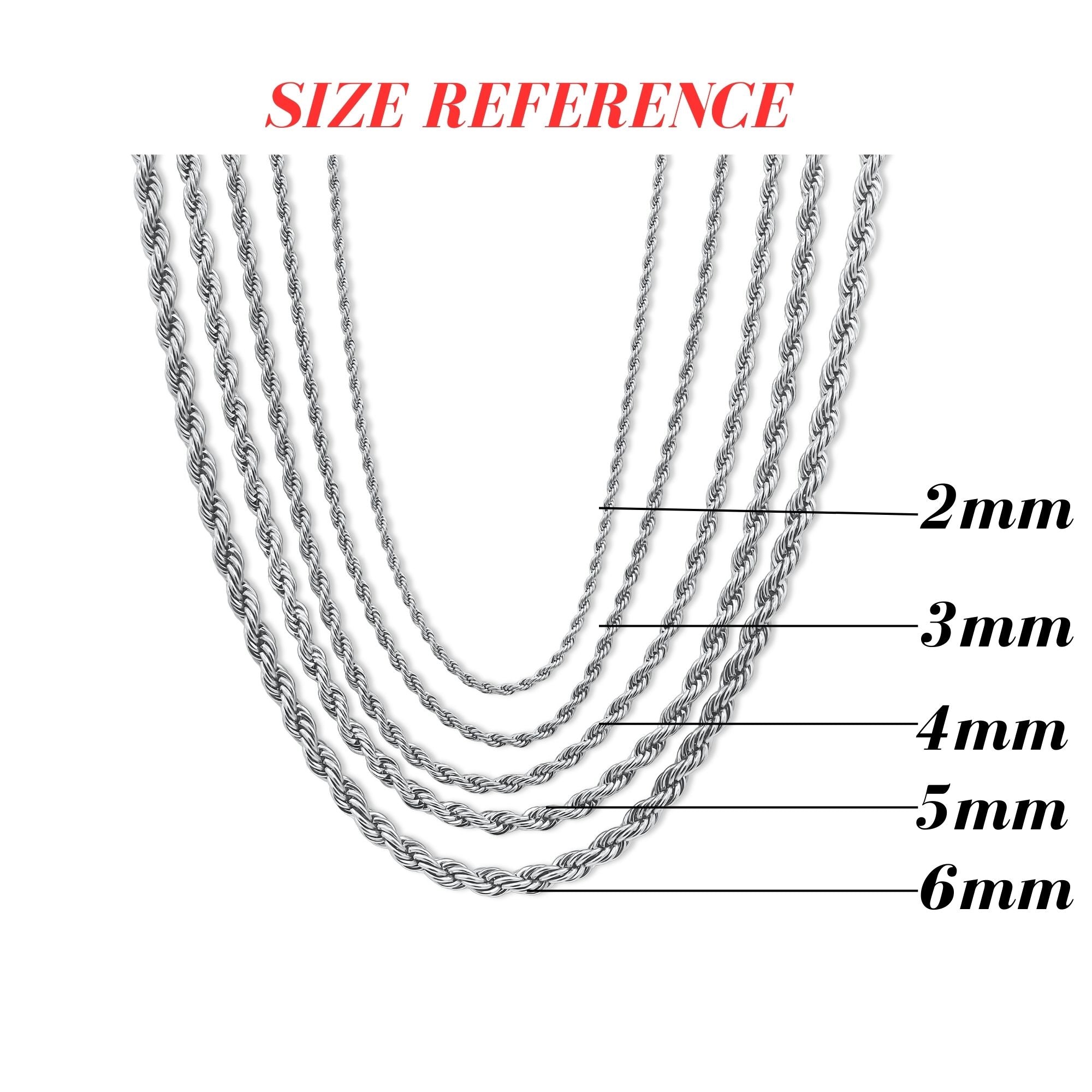 Set of silver rope chains on a white background-Essential-Rope-Chain-JCollins-Jewelry