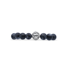 Midnight Crest Lion Head Bracelet