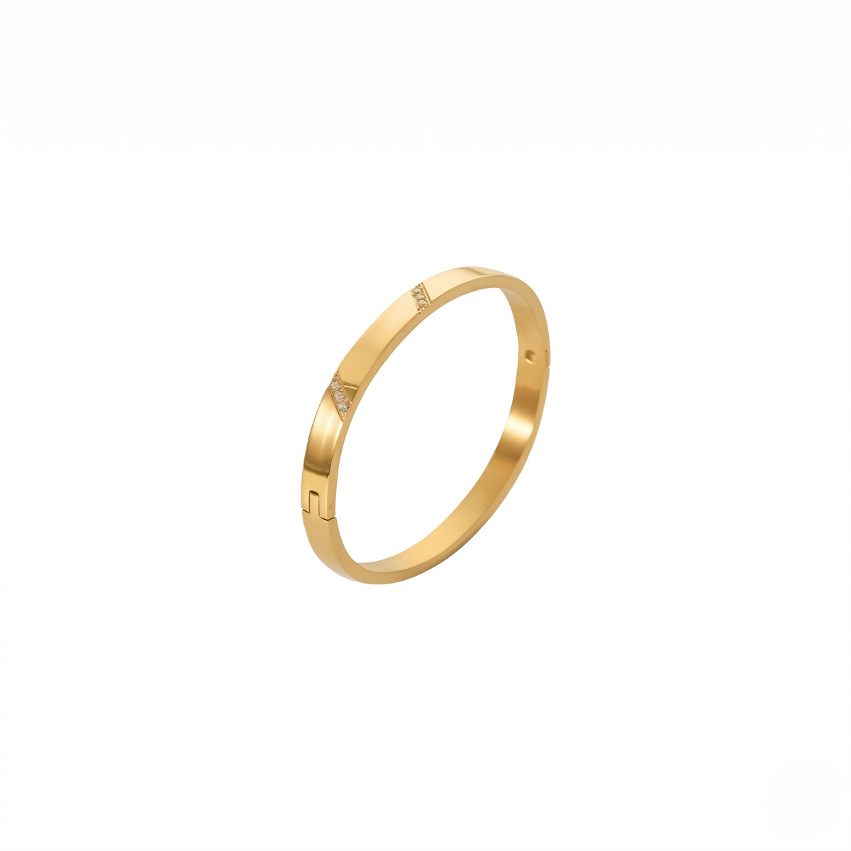 Bangle bracelet — Glinting Stone Cuff by J.Collins