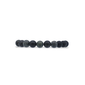 Black beaded bracelet on a white background-J.Collins Jewelry