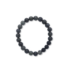 Black beaded bracelet on a white background-J.Collins Jewelry