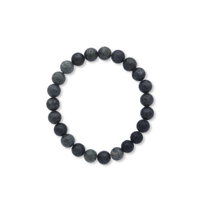 Black beaded bracelet on a white background-J.Collins Jewelry