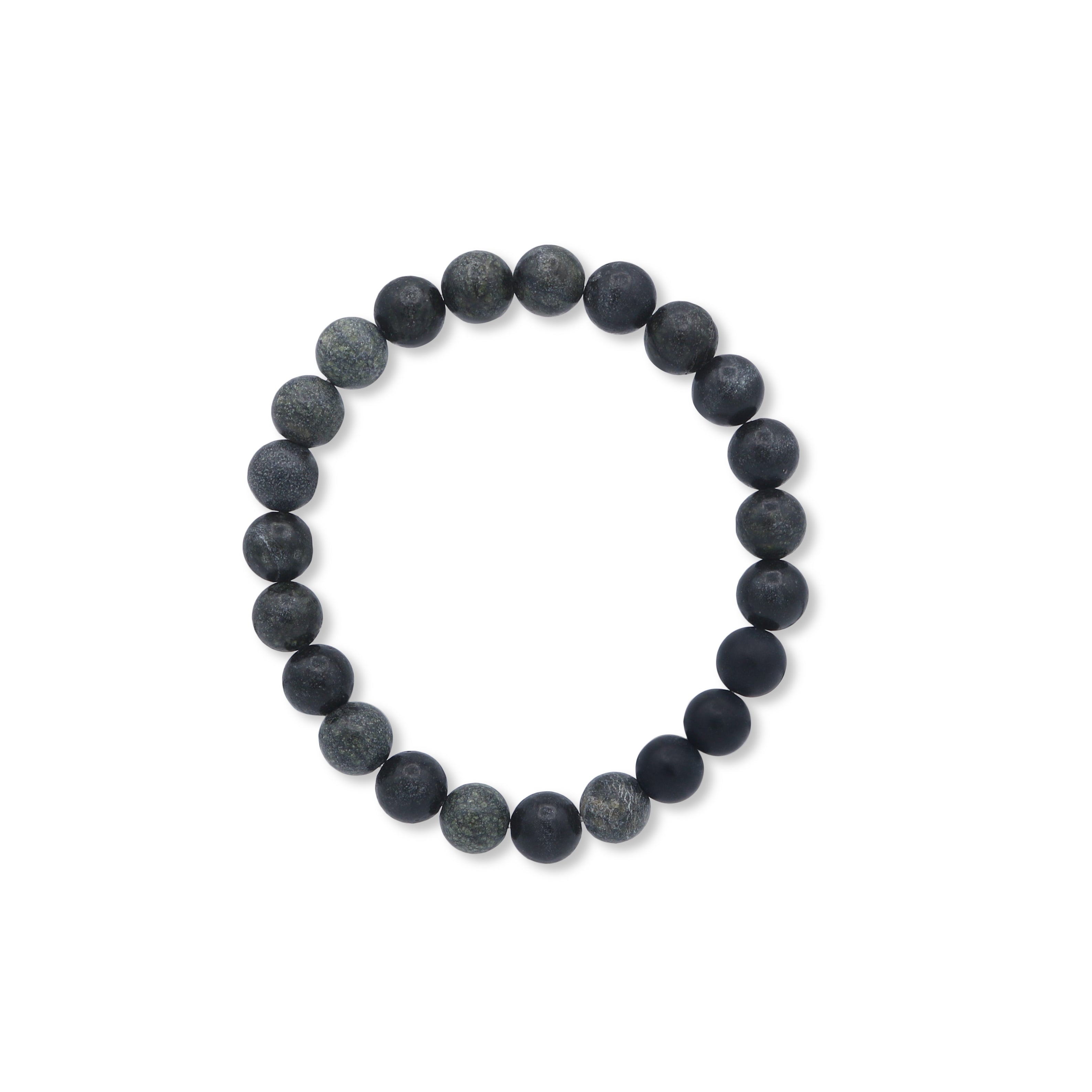 Black beaded bracelet on a white background-J.Collins Jewelry