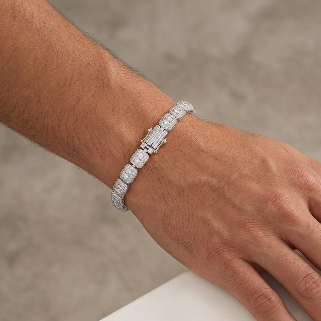 Iced Curb Chain Bracelet