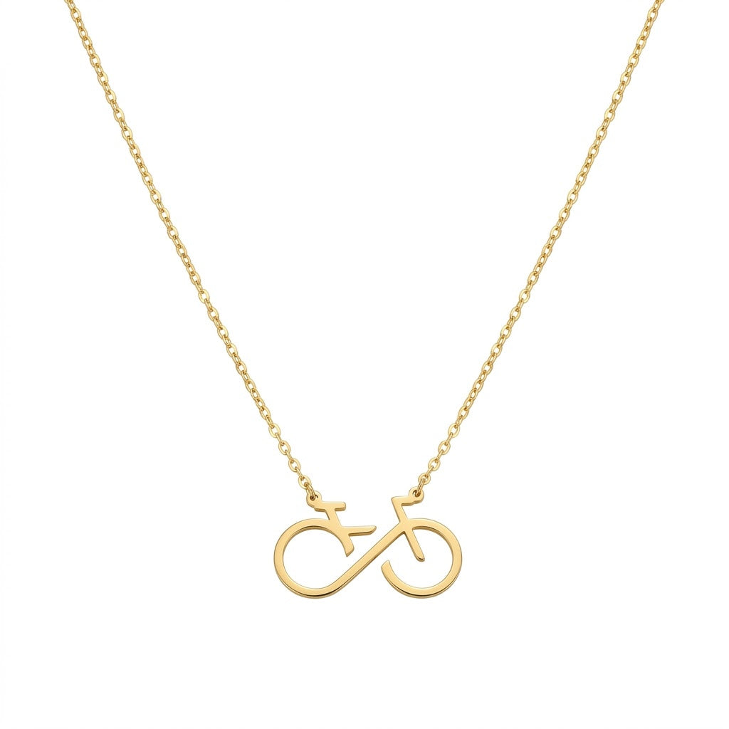 Infinity Bicycle Necklace