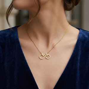 Infinity Bicycle Necklace