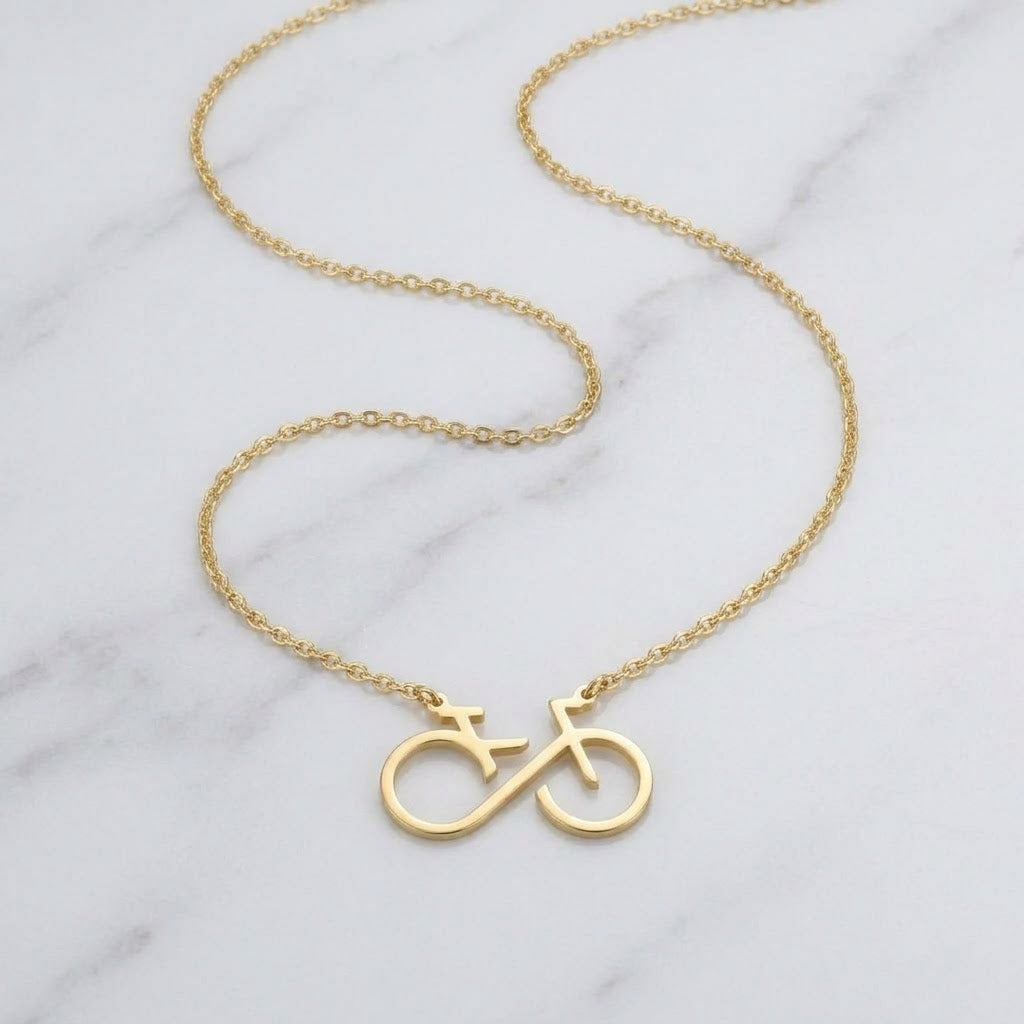 Infinity Bicycle Necklace