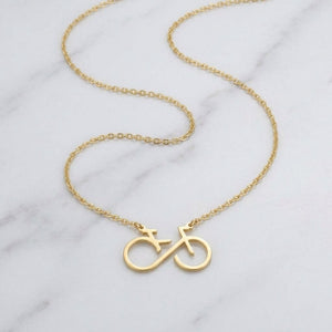 Infinity Bicycle Necklace