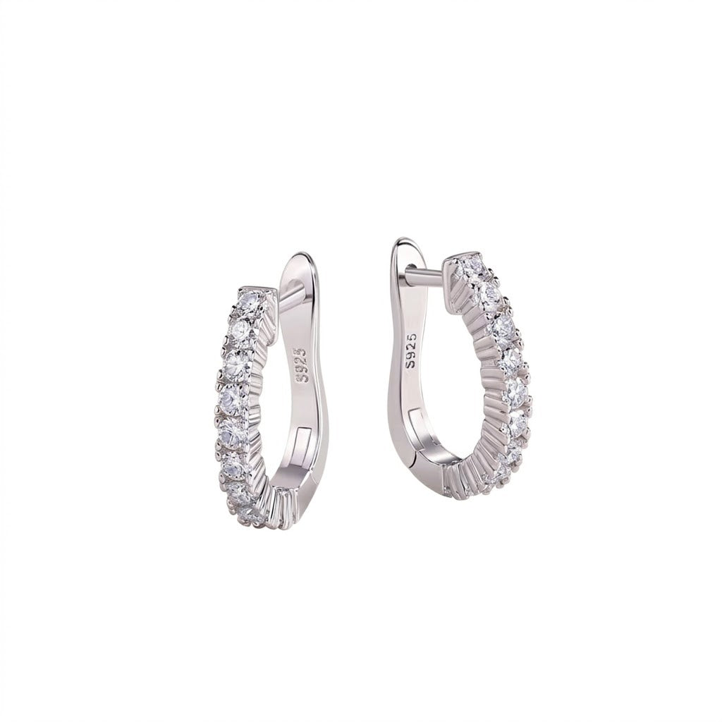 Moissanite VVS Diamond Huggie Earrings