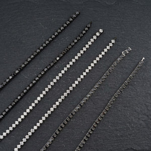Iced Out Black Moissanite Tennis Chain