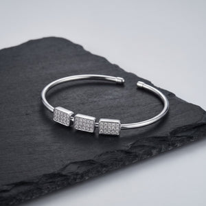 Triple Block 925Sterling Silver Cuff