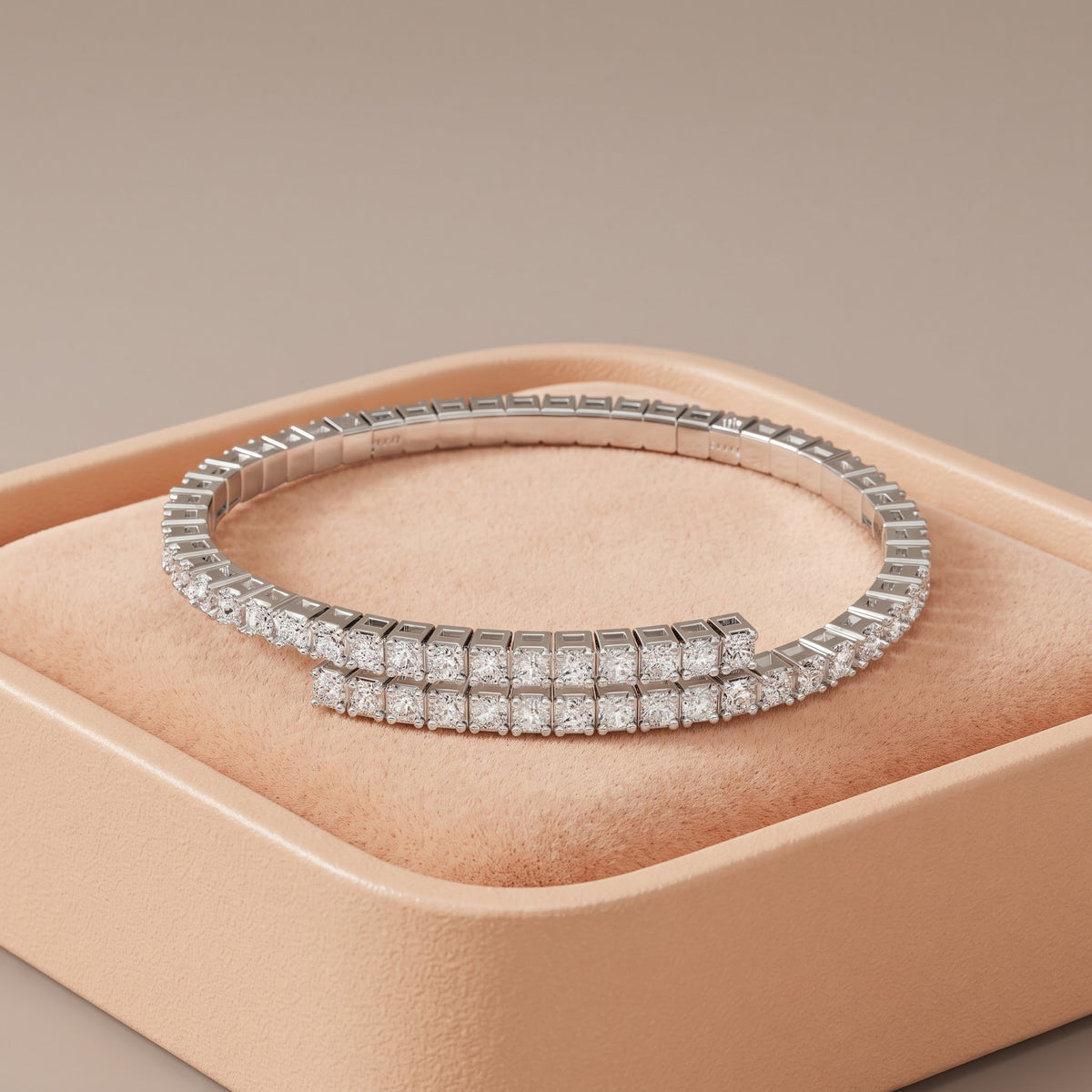 Round Cut Moissanite Tennis Bracelet