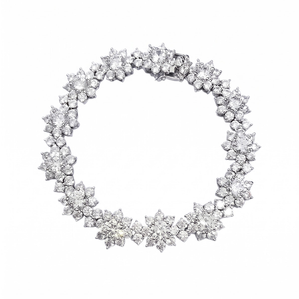 Moissanite D Color VVS Floral Tennis Bracelet