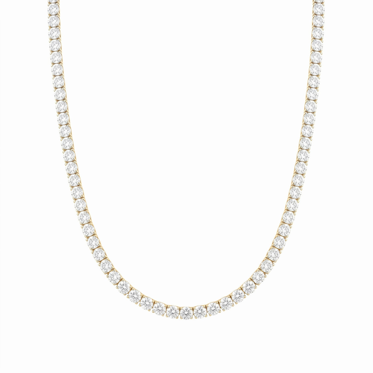 925 Sterling Silver VVS Moissanite Solitaire Chain Necklace