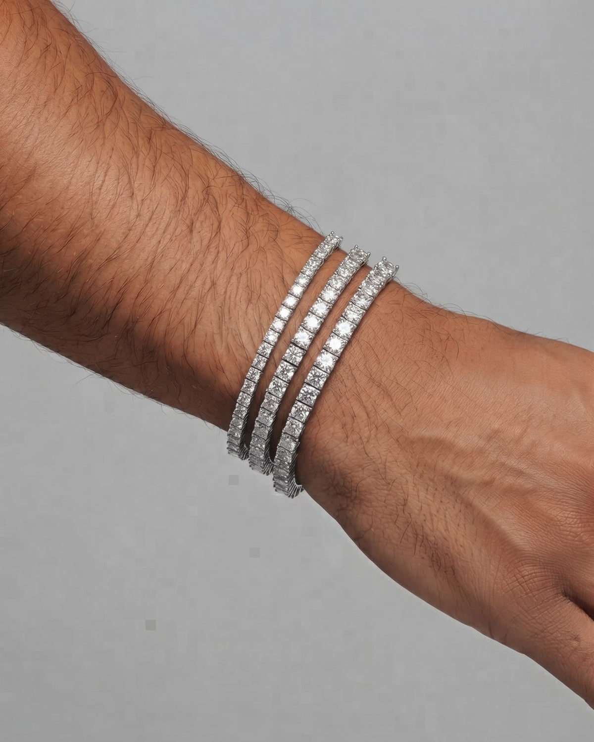 316L Stainless Steel Moissanite Iced Out Tennis Bracelet