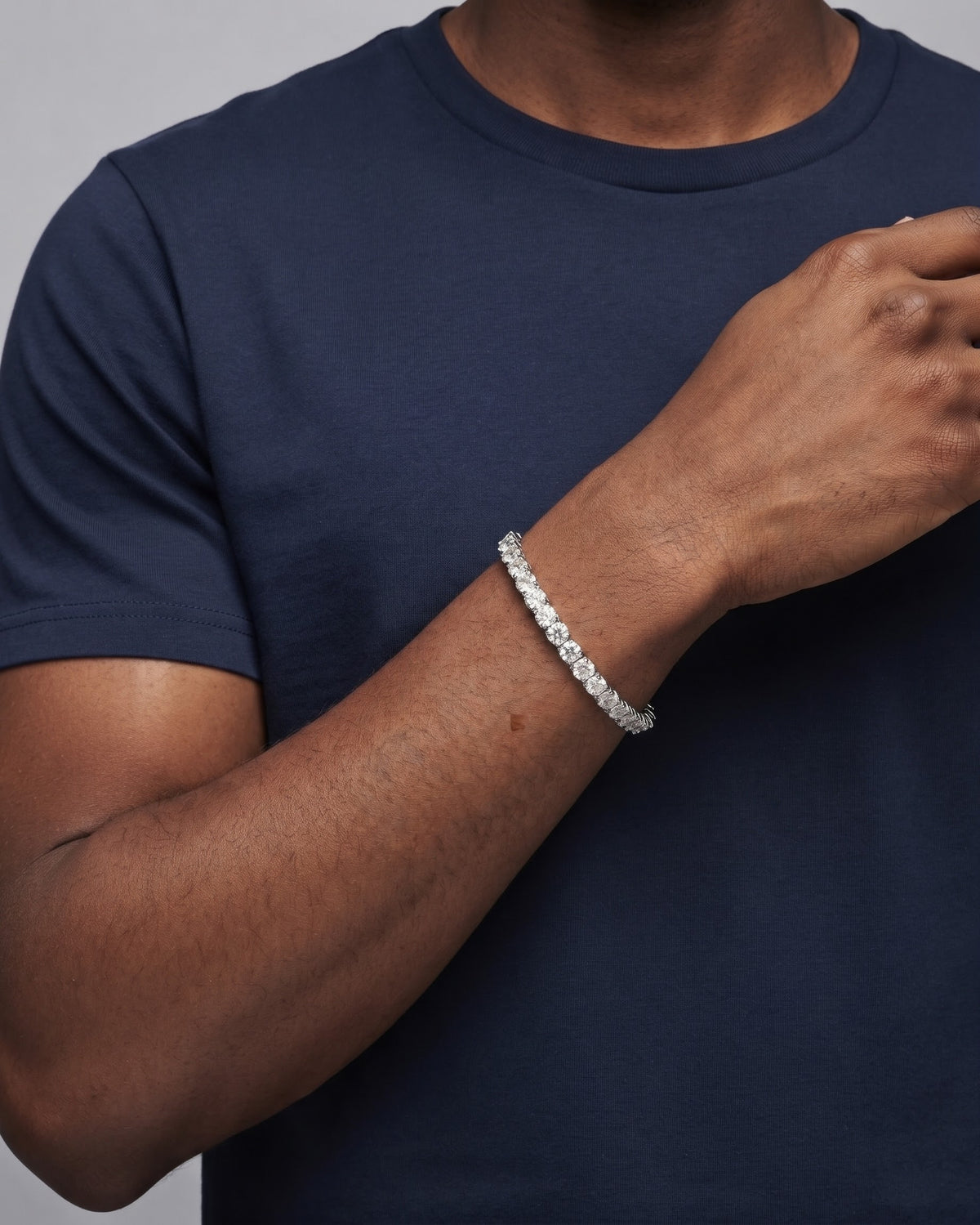 316L Stainless Steel Moissanite Iced Out Tennis Bracelet